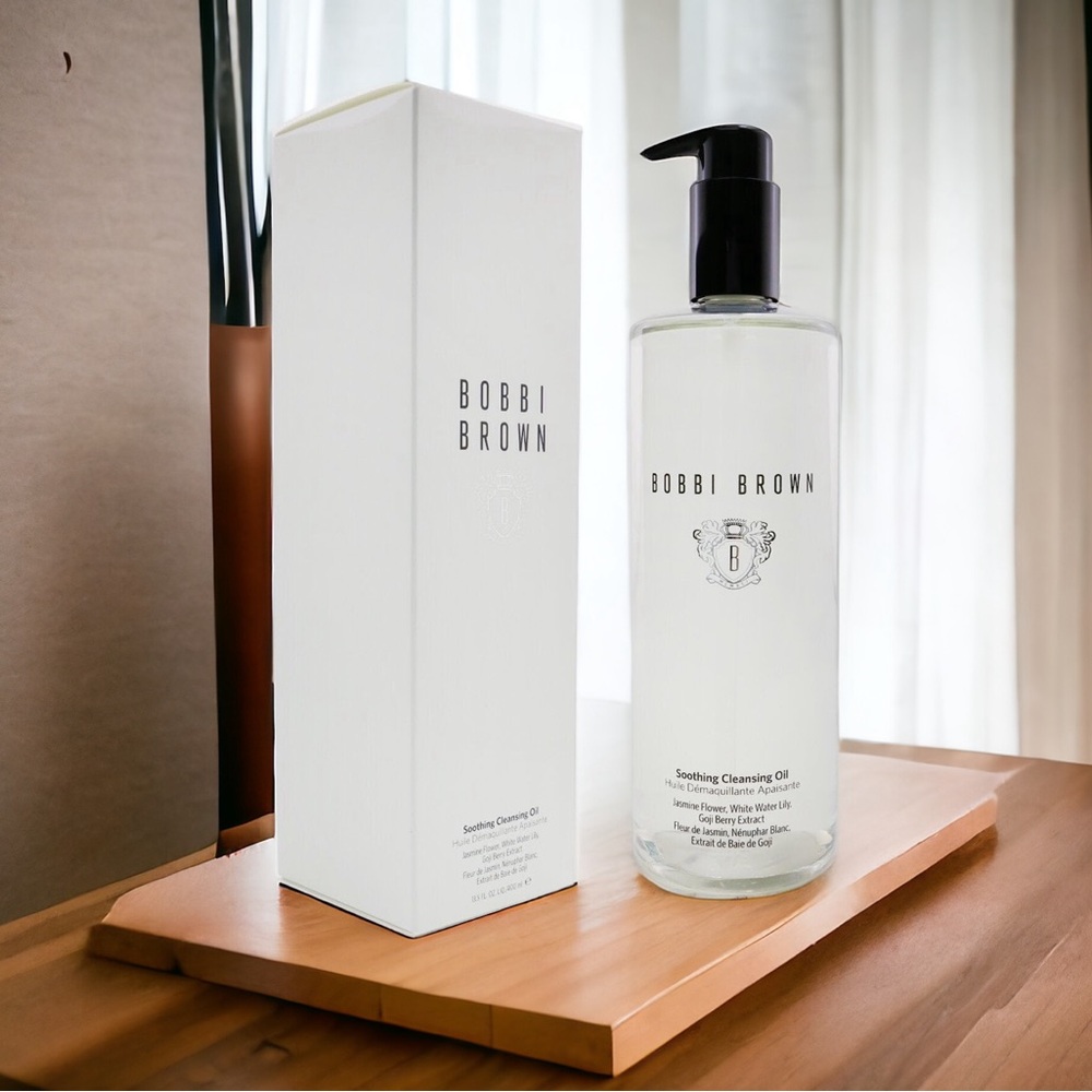 Bobbi Brown Soothing Cleansing Oil Jasmine Flower White Water Lily Goji 6.7oz